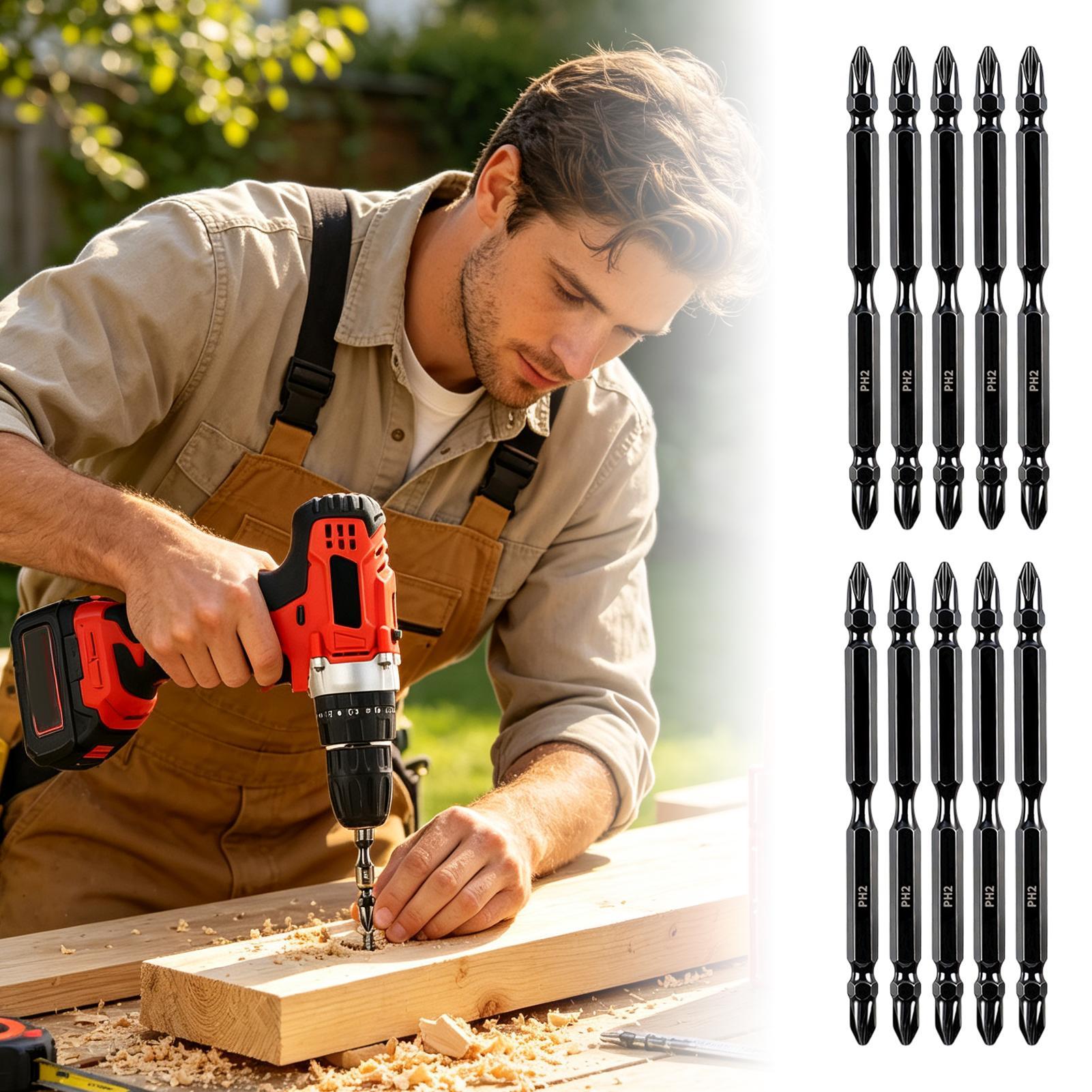Drill Bit Set - Magnetische boorbits Set met dubbelzijdige gefreesde