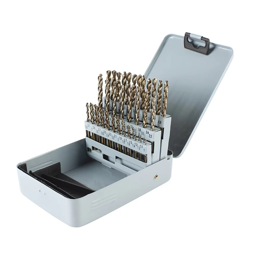 Drill Bit Set - 51-delige kobalt boorbitsset met opbergkoffer, kobalt