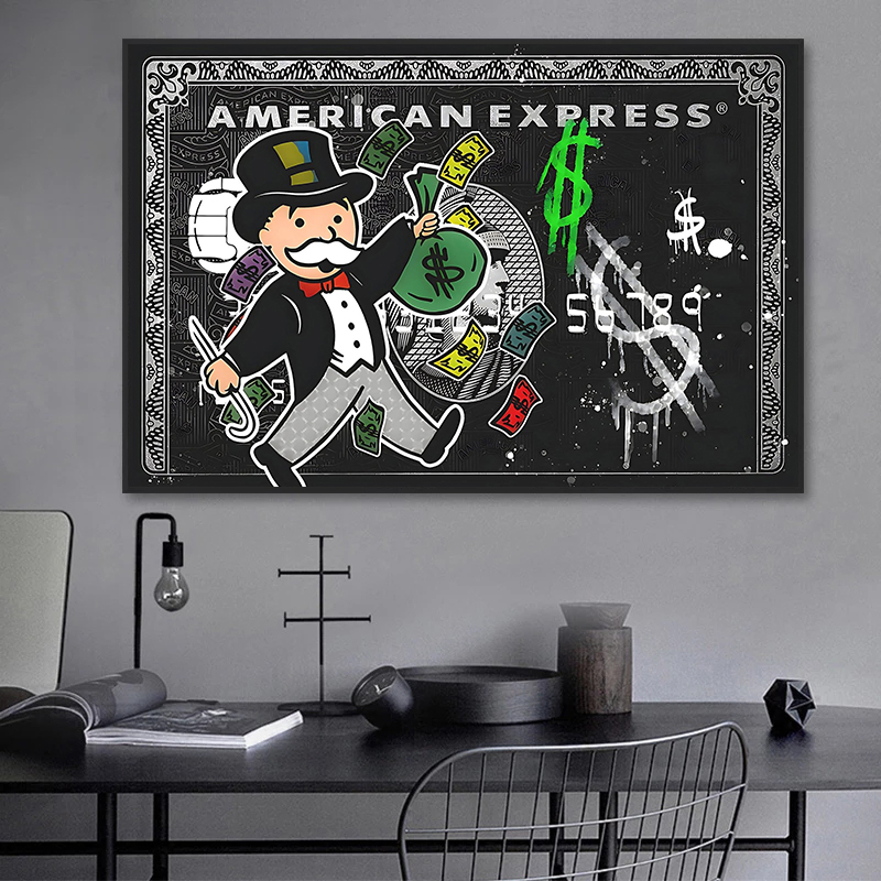 Wall Texture Spray - 1 stuk frameloos, Alec Monopoly Express