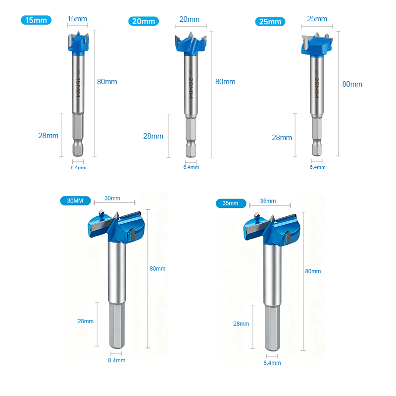 35mm Scharnierboorset 5-delig  - Drill Bit Set recensie en prijs