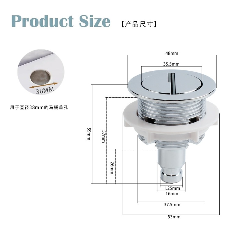 Kabelgestuurde dubbele spoelkl - Toilet Flush Valve recensie en prijs